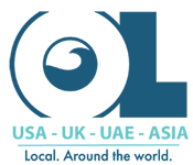 OL USA UK UAE ASIA | Local. Around the world. logo